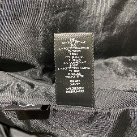 Kenneth Cole New York Moto Jacket Women’s Size XS Black Faux Leather New - Picture 11 of 11